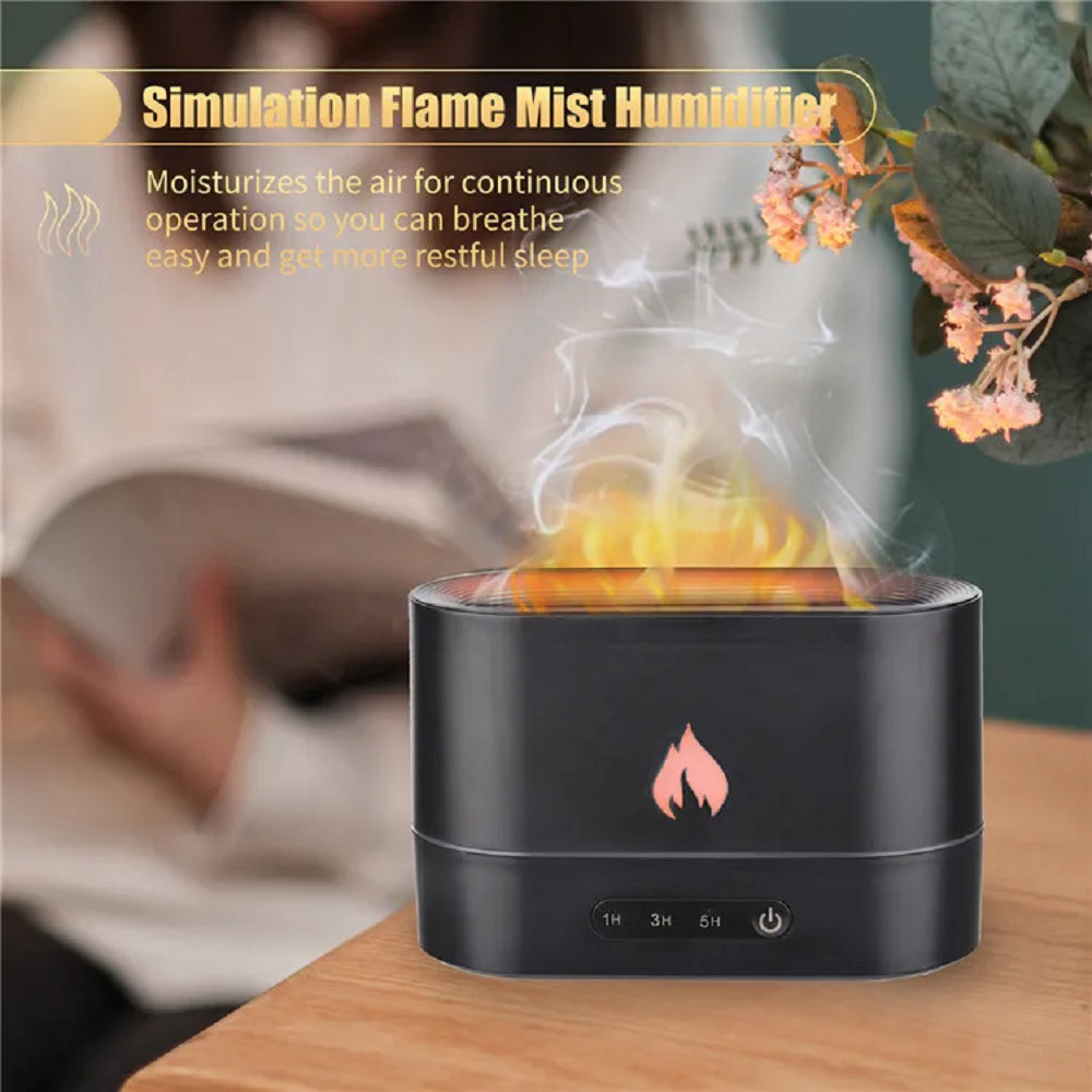 GOMINIMO Flame Humidifier Fire 250ml Black