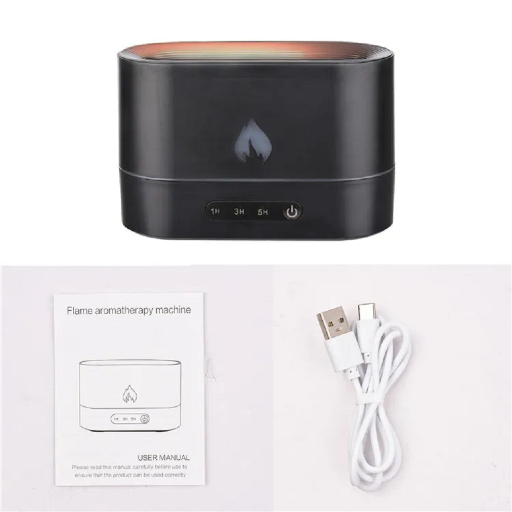 GOMINIMO Flame Humidifier Fire 250ml Black