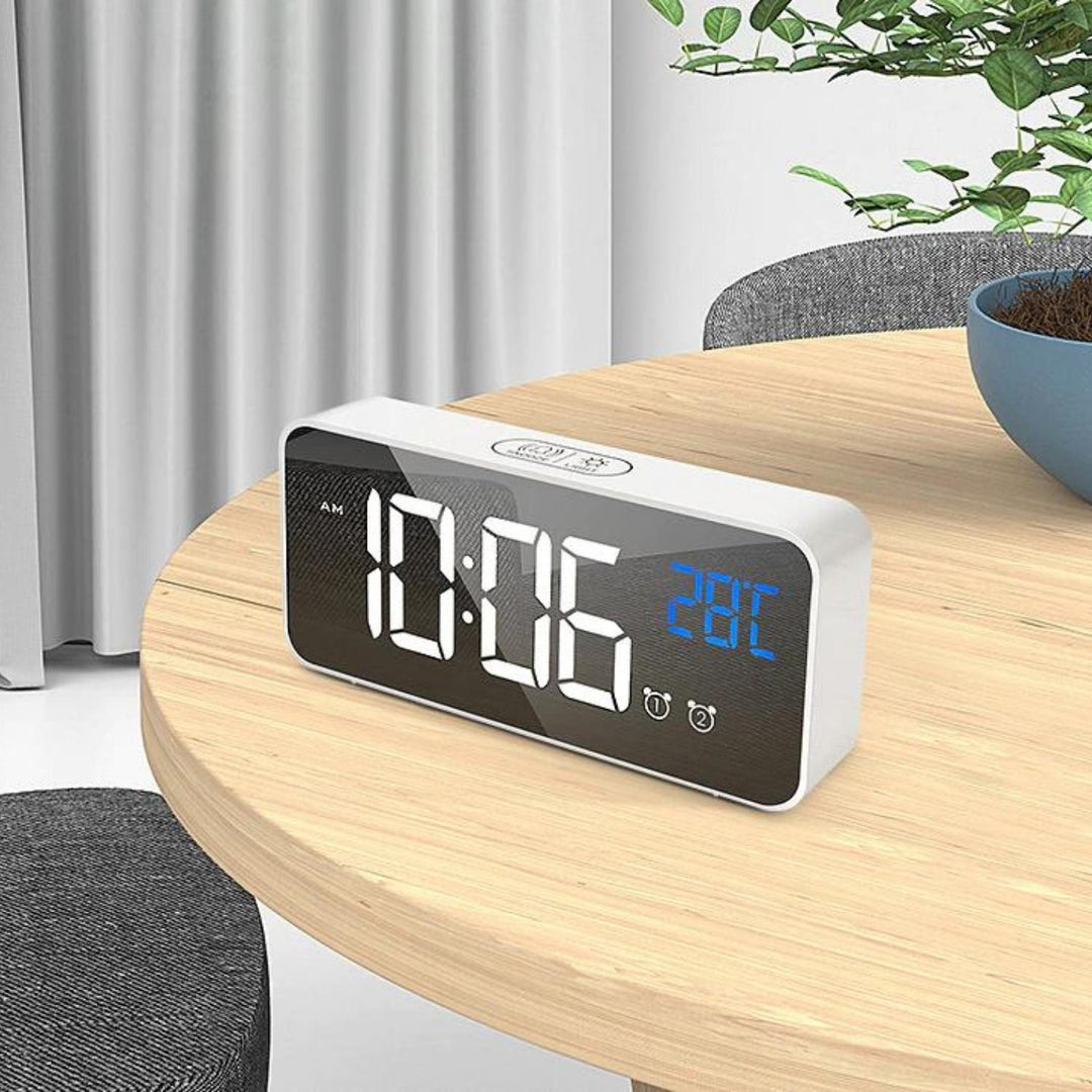 GOMINIMO Digital Clock Mirrored White