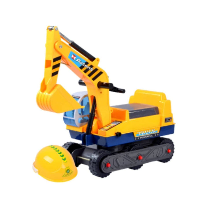 GOMINIMO Kids Ride On Sand Excavator Toy Car with Helmet