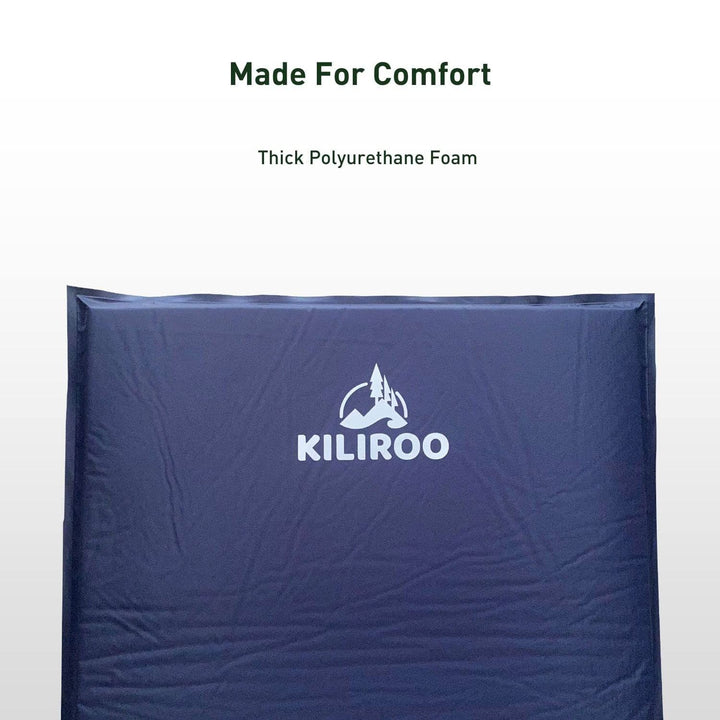 KILIROO Inflating Camping Mat - Navy Blue