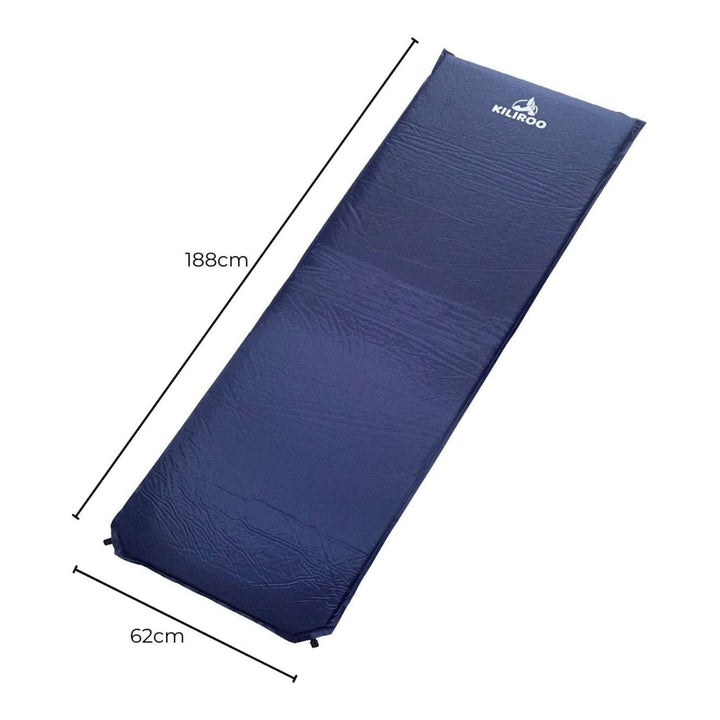 KILIROO Inflating Camping Mat - Navy Blue