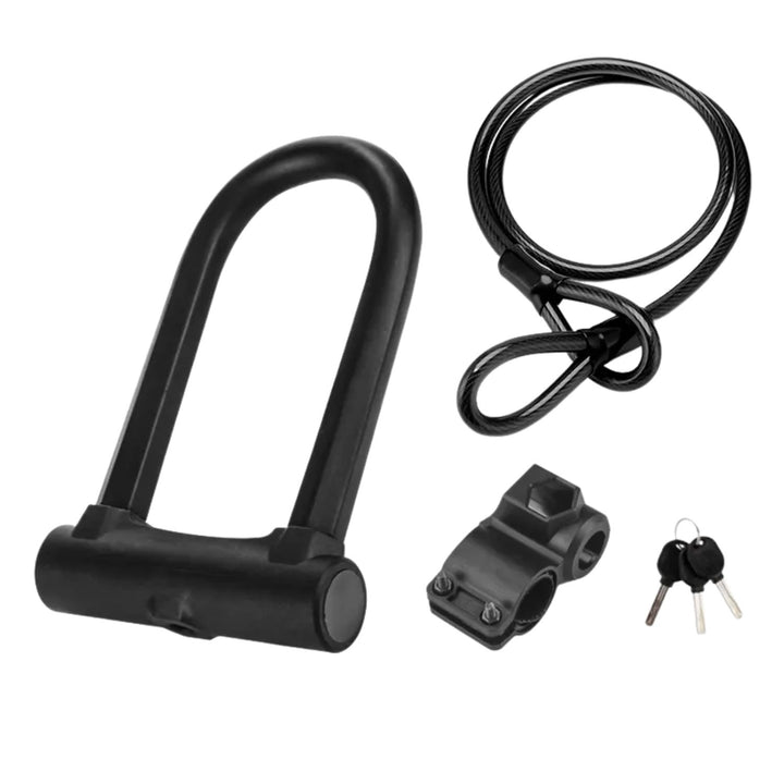 KILIROO Bike U Lock With Cable (Black)