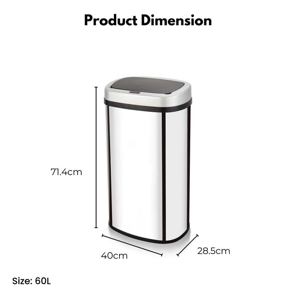 MIRAKLASS Sensor Bin 60L Mirror Oval