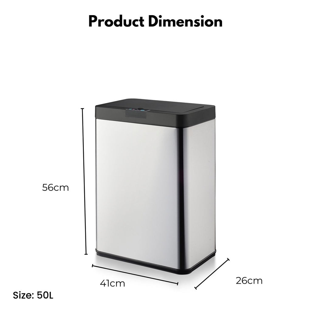 MIRAKLASS Sensor Bin 50L Wide Black Square