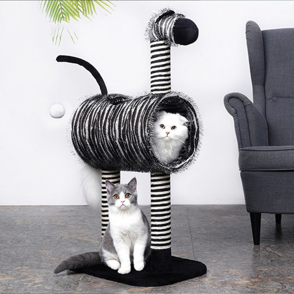 Floofi Cat Tree Zebra - FI-CT-101-RN