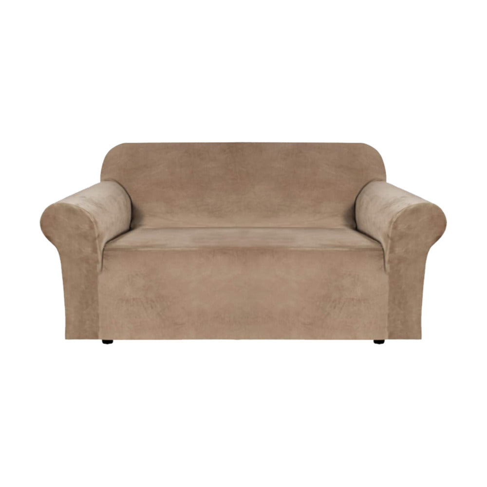 GOMINIMO Velvet Sofa Cover 3 Seater (Blush Brown) HM-SF-107-RD