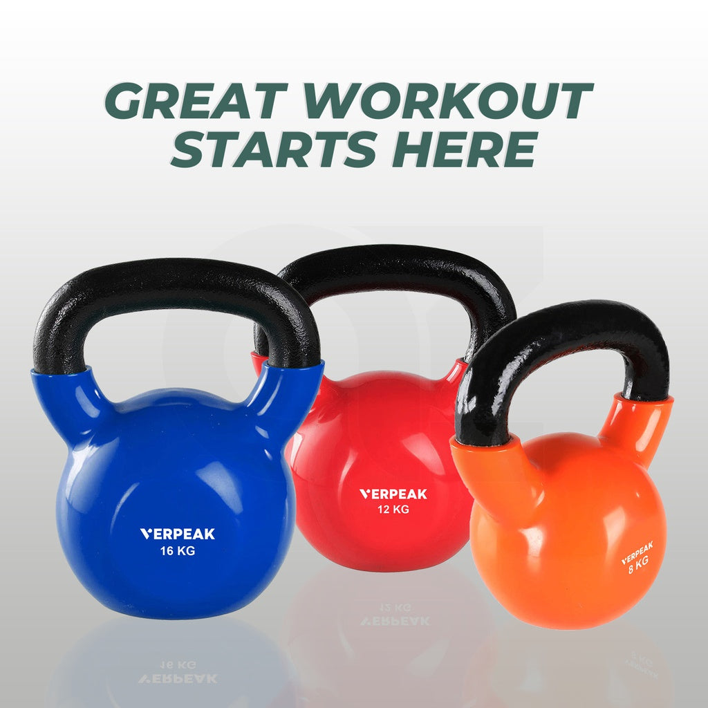 Verpeak Vinyl Kettlebell 16kg Blue