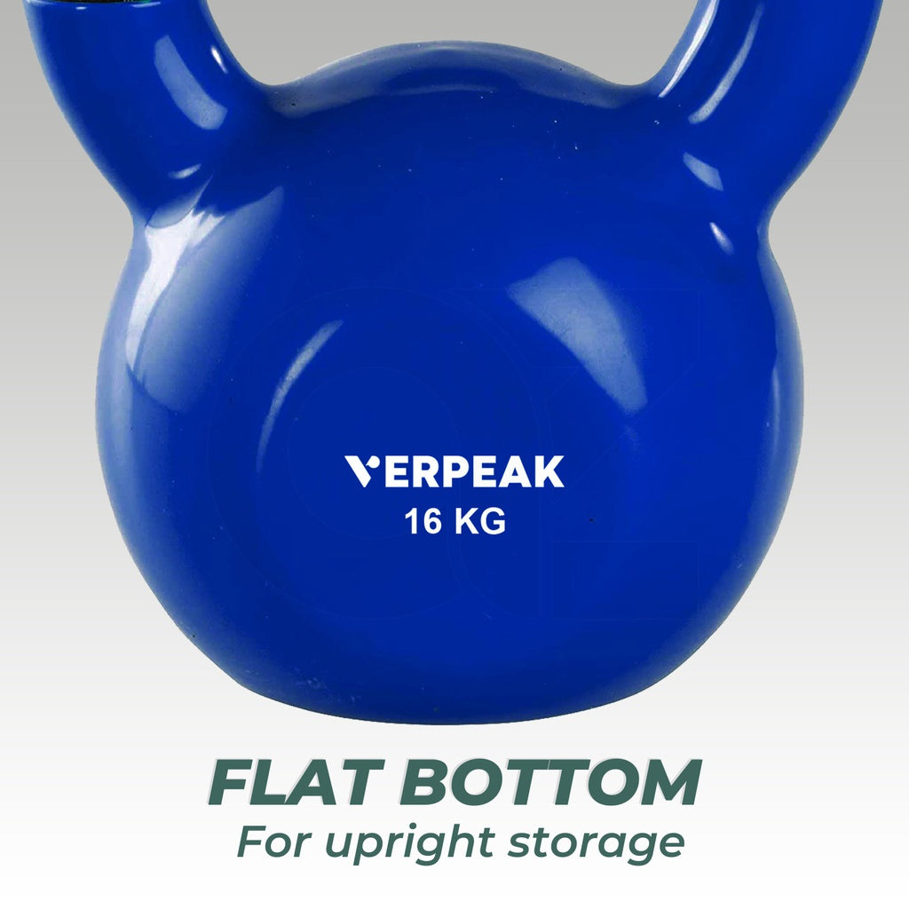 Verpeak Vinyl Kettlebell 16kg Blue