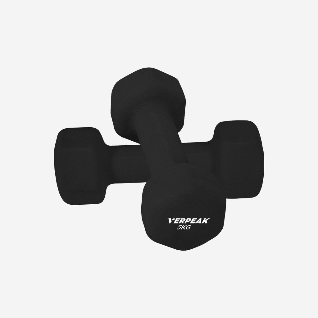 Verpeak Neoprene Dumbbell 5kg x 2 Black