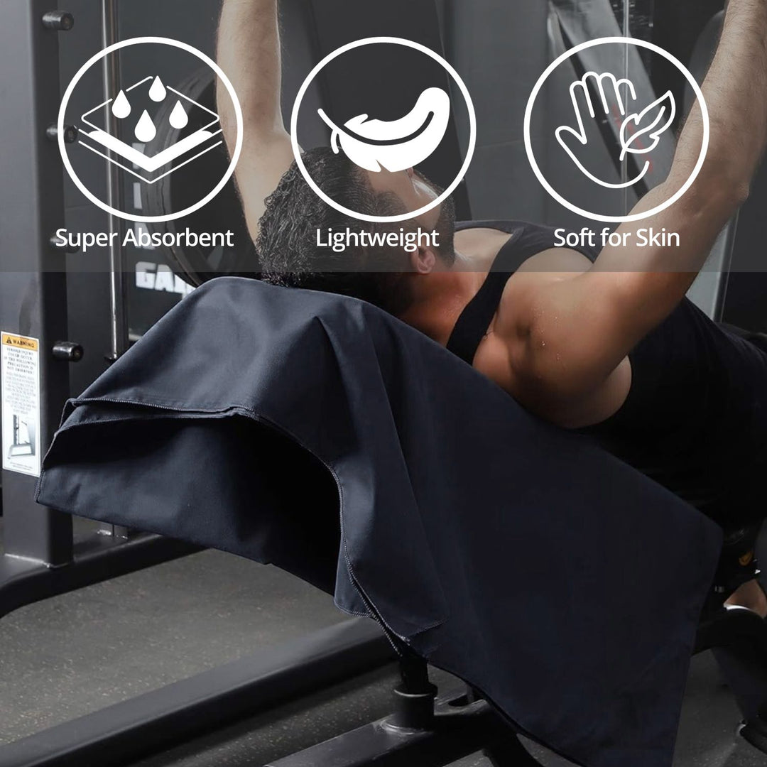 VERPEAK Quick Dry Gym Sport Towel 110*175CM (Black)