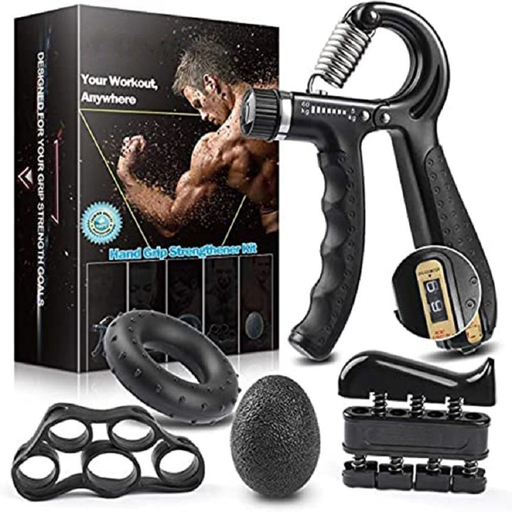 VERPEAK 5 in 1 Hand Grips, Adjustable Hand Grip Strengthener Kit with Carry Bag