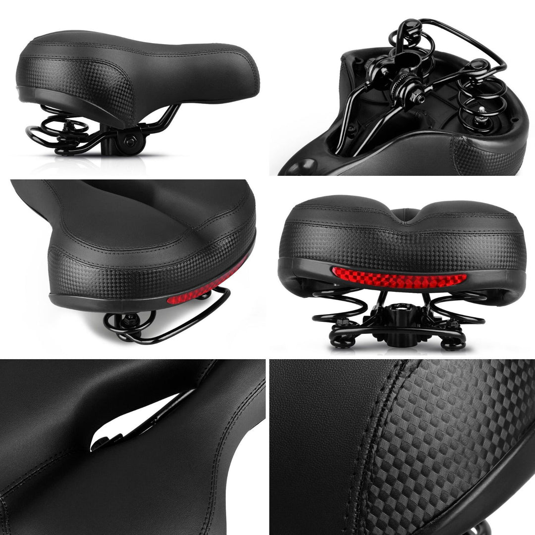 VERPEAK Comfortable Bike Seat Wide Bicycle Saddle Cushion for Women and Men (Black)