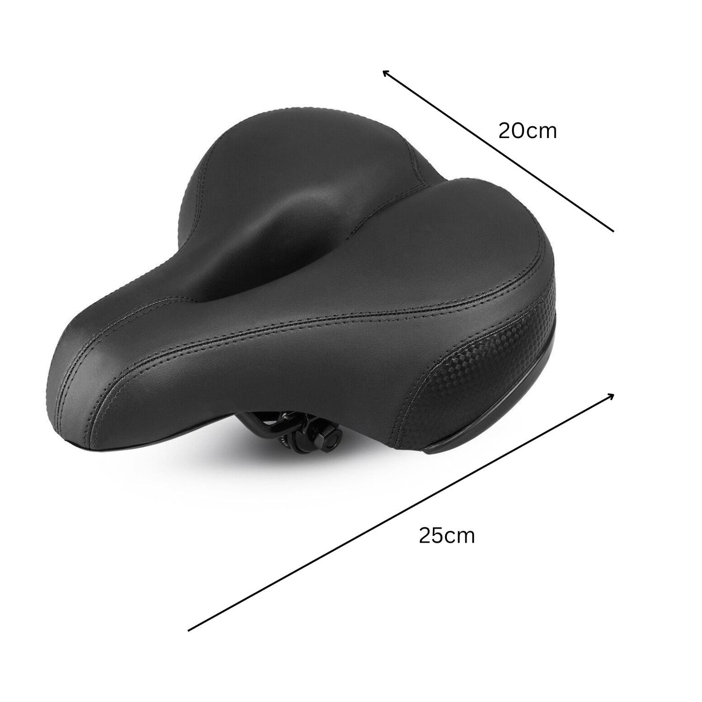 VERPEAK Comfortable Bike Seat Wide Bicycle Saddle Cushion for Women and Men (Black)