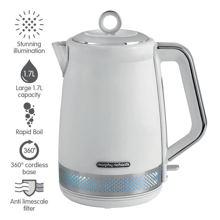 Morphy Richards Illumination Jug Kettle 1.7l - White