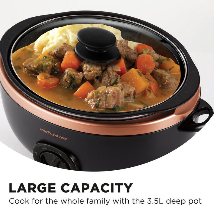 Morphy Richards 3.5l Sear & Stew Slow Cooker - Rose Gold