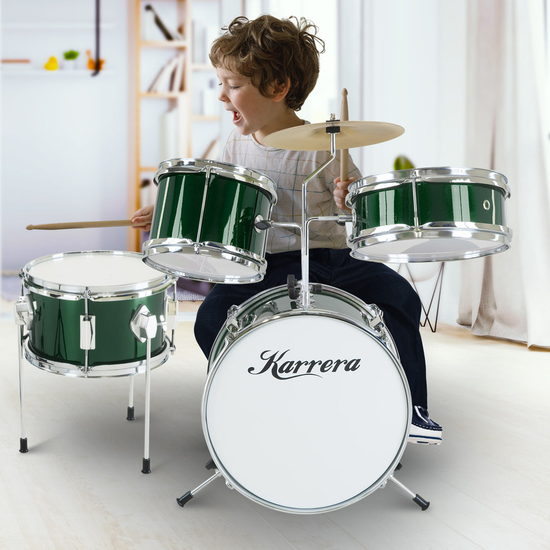 Karrera Children's 4pc Drumkit - Green