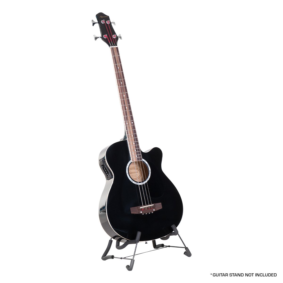 Karrera 43in Acoustic Bass Guitar - Black