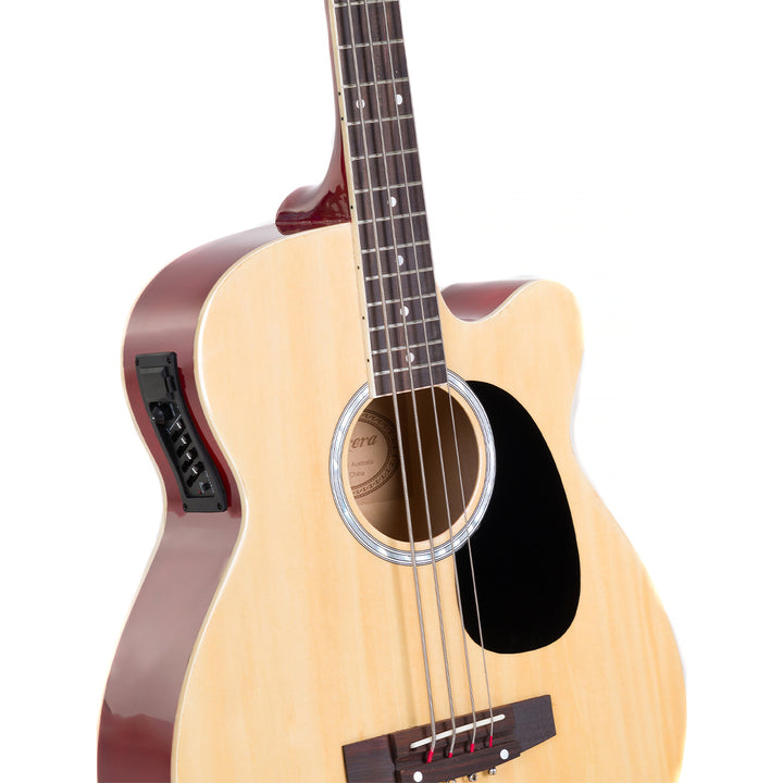 Karrera 43in Acoustic Bass Guitar with electric pickup   - Natural