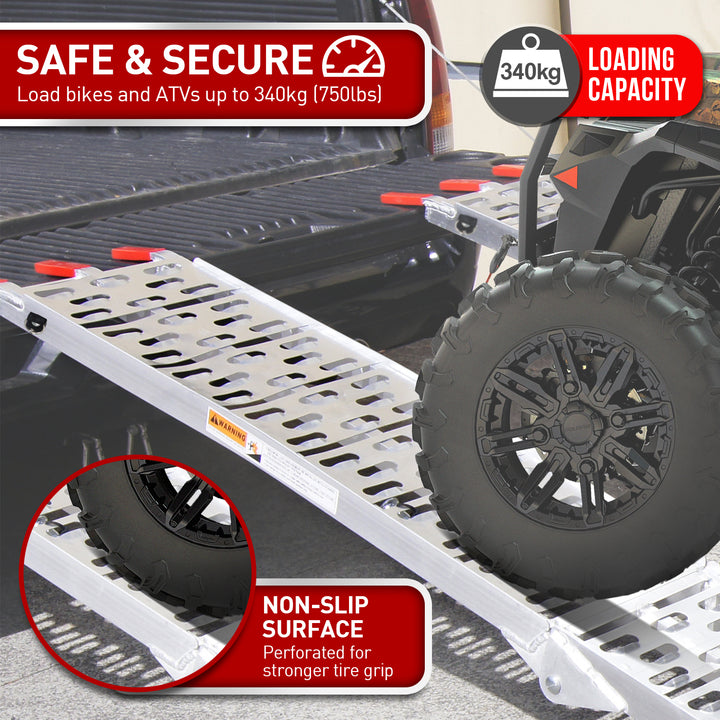 Rigg Aluminium ATV Loading Ramp Foldable - Silver