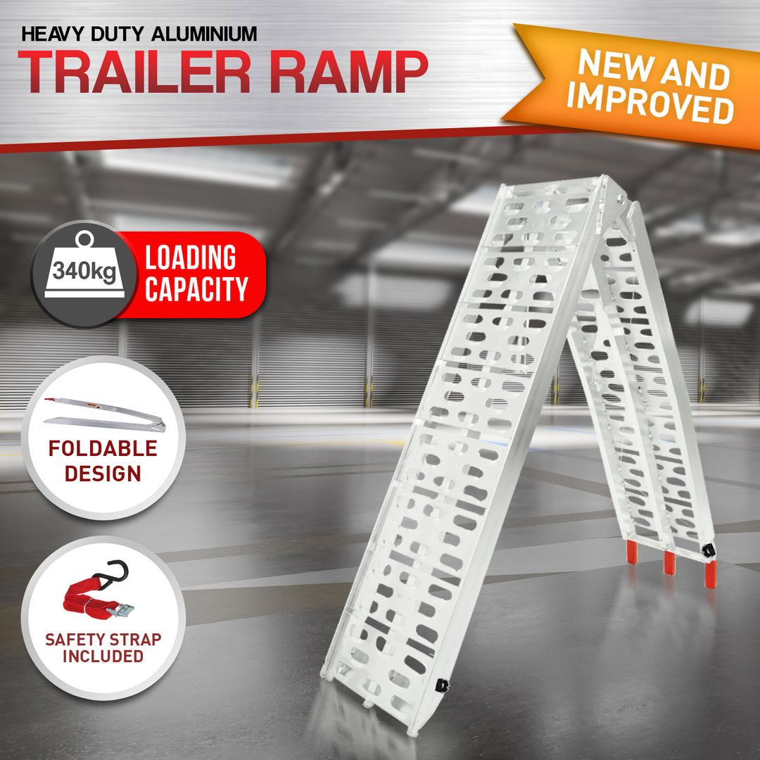 Rigg Aluminium ATV Loading Ramp Foldable - Silver