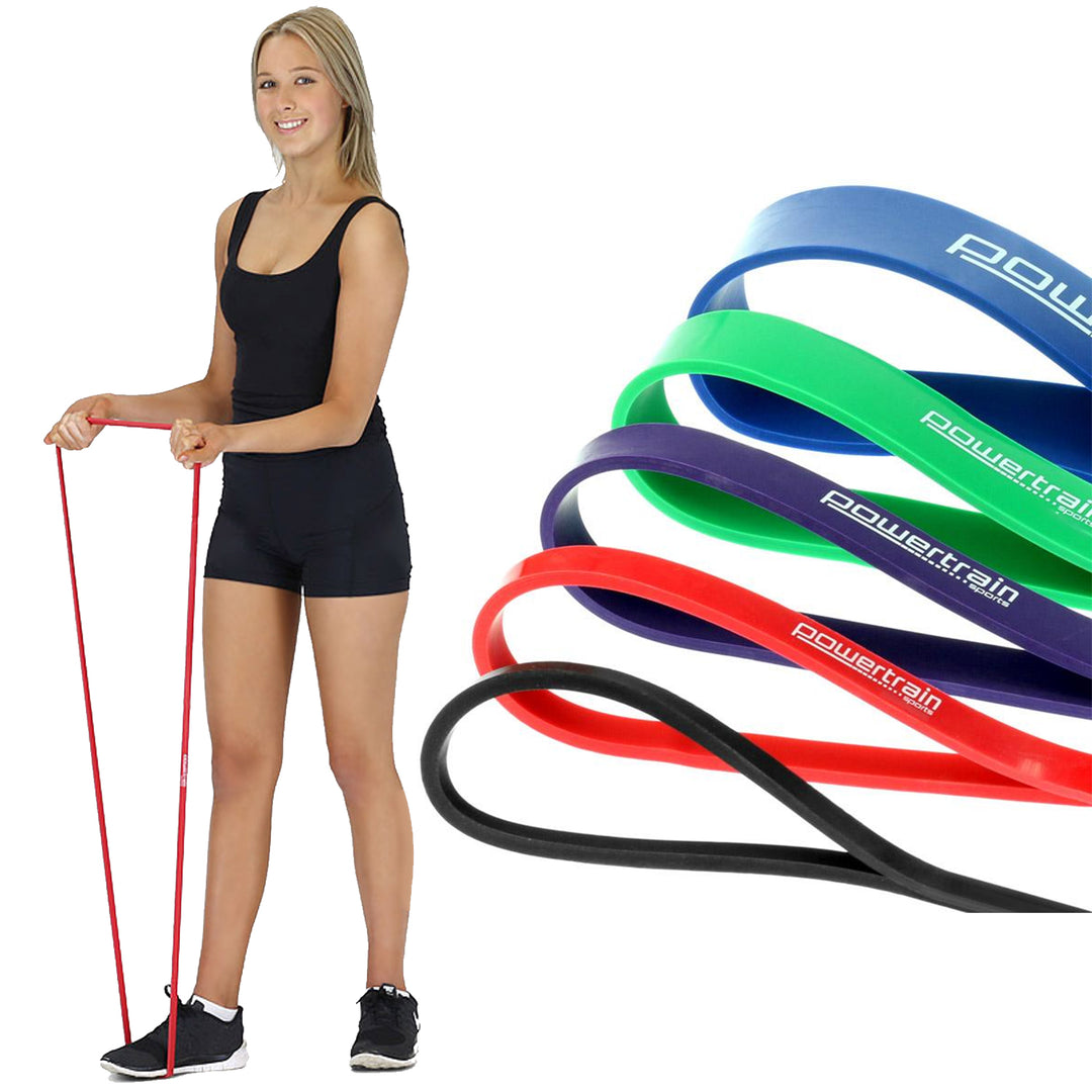 Powertrain 5x Home Workout Resistance Bands Gym Exercise