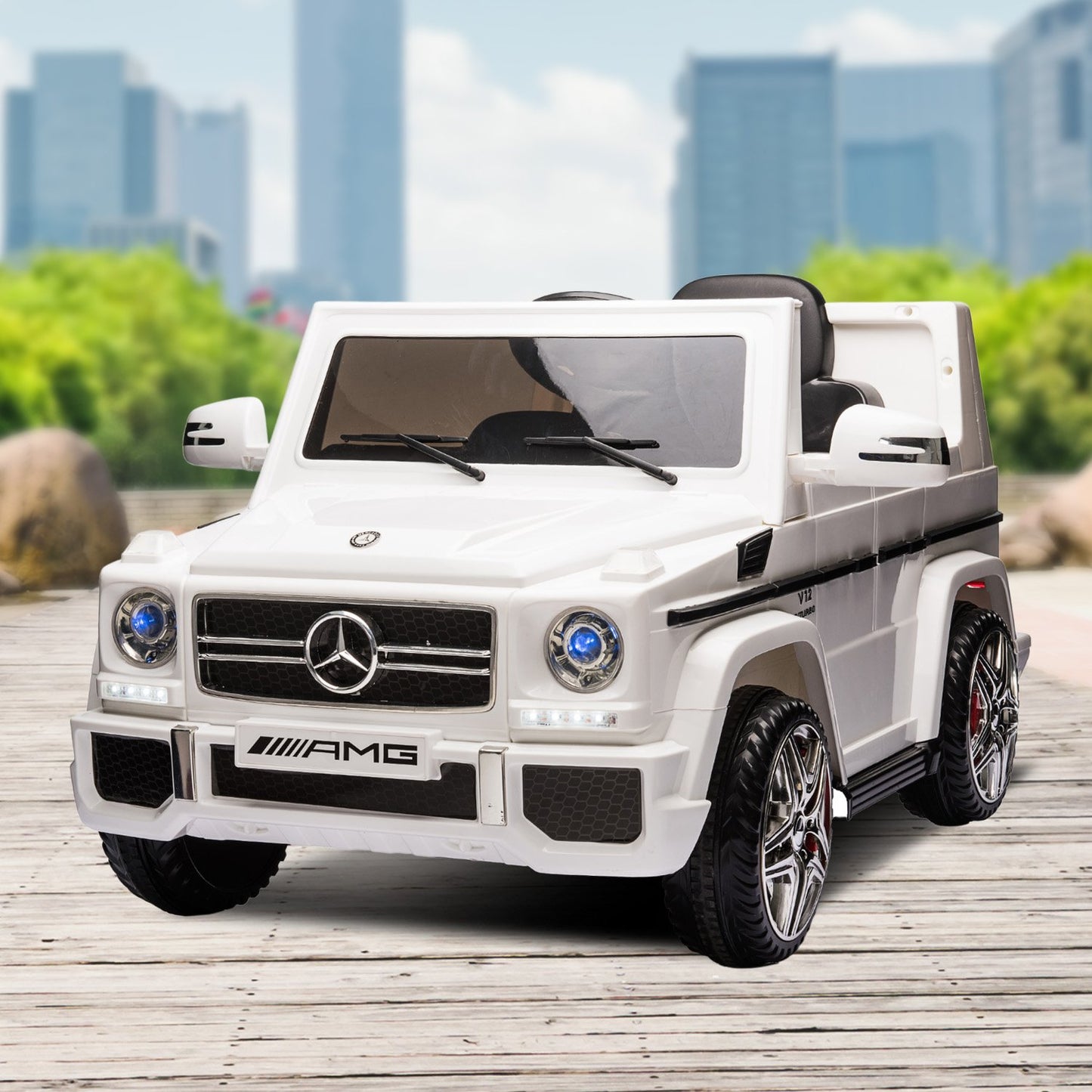 Kahuna Mercedes Benz AMG G65 Licensed Kids Ride On Electric Car Remote Control - White