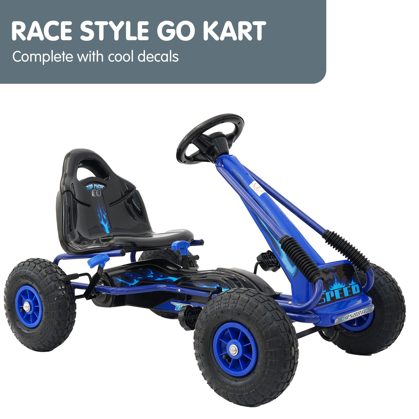 Kahuna G95 Kids Ride On Pedal Go Kart - Blue