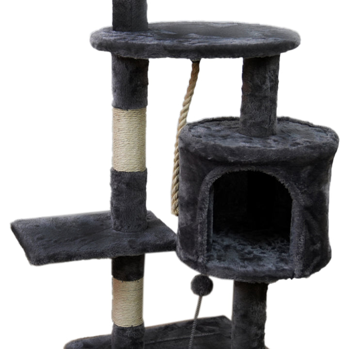 Furtastic 110cm Cat Tree Scratching Post - Dark Grey