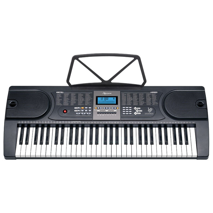 Karrera 61 Keys Electronic Keyboard Piano with Stand - Black