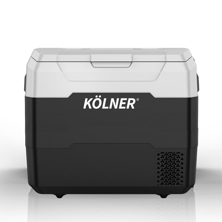 Kolner 50l Fridge Freezer Cooler 12/24/240v Camping Portable Refrigerator - Black