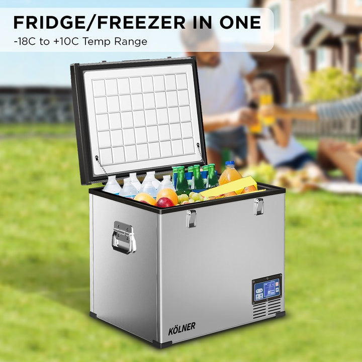 Kolner 75l Portable Fridge Chest Freezer With Lcd Panel - Rv Vehicle Camping Refrigerator