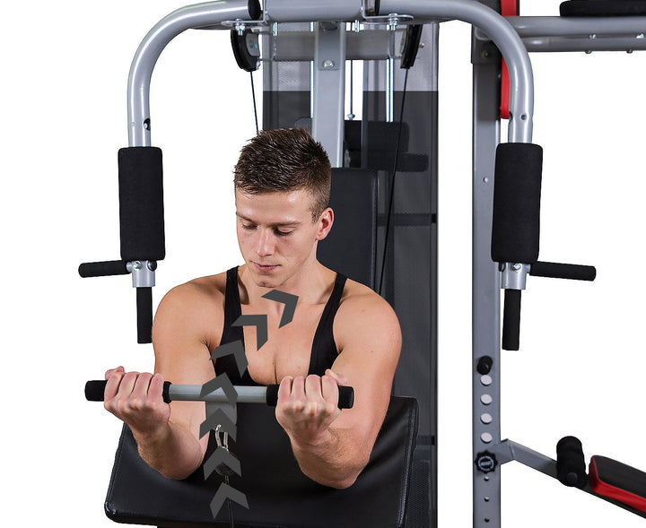 Powertrain Sports Multistation Powertrain Home Gym With Weights And Bench-175lbs