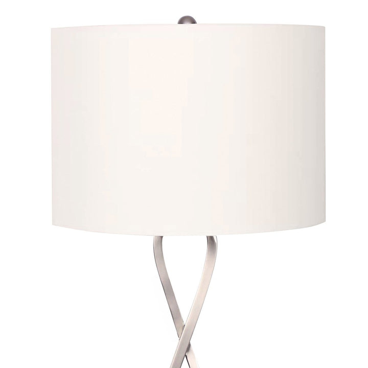 Sarantino Contemporary Table Lamp In Nickel Finish