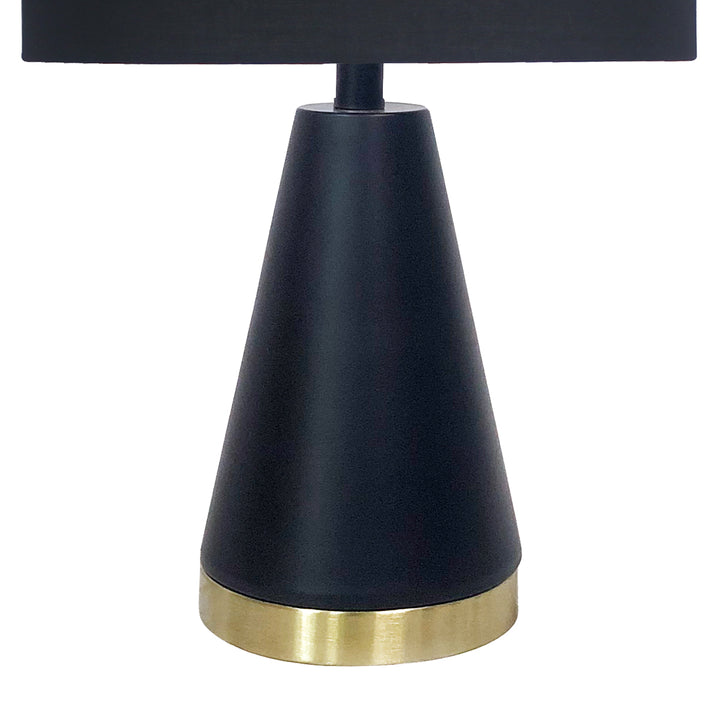 Sarantino Metal Table Lamp in Black and Gold