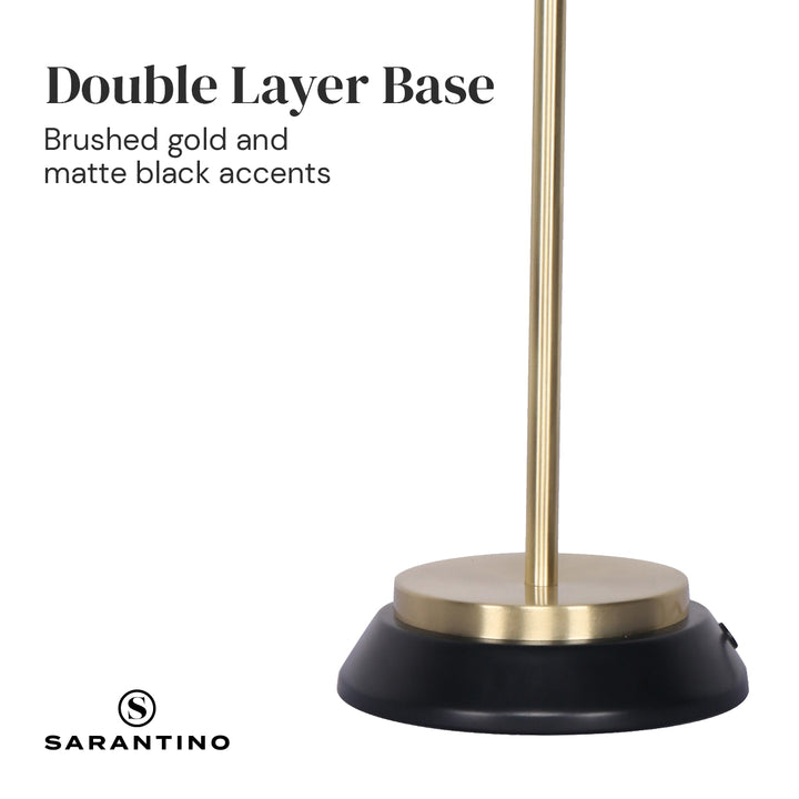 Sarantino Electric Reading Light Table Lamp Brass Finish - Black