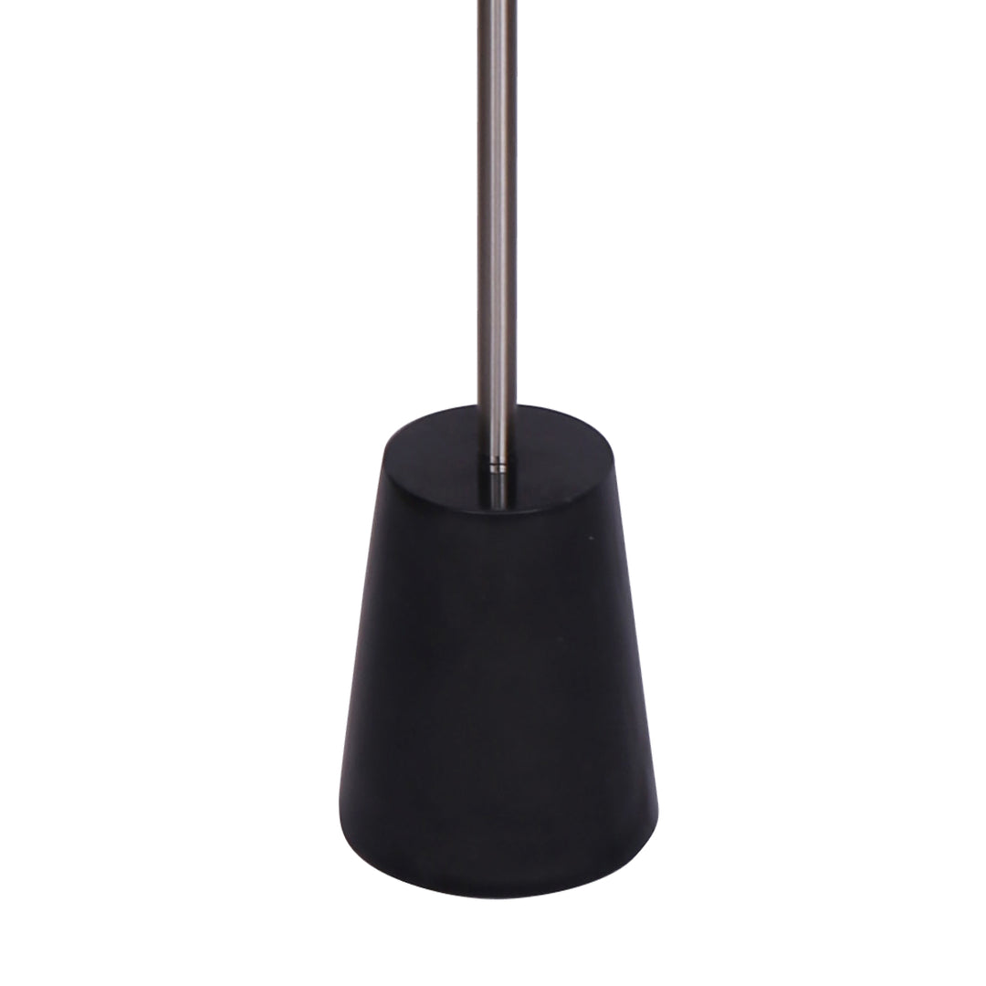 Sarantino Metal Floor Lamp Nickel Finish with Black Marble Base