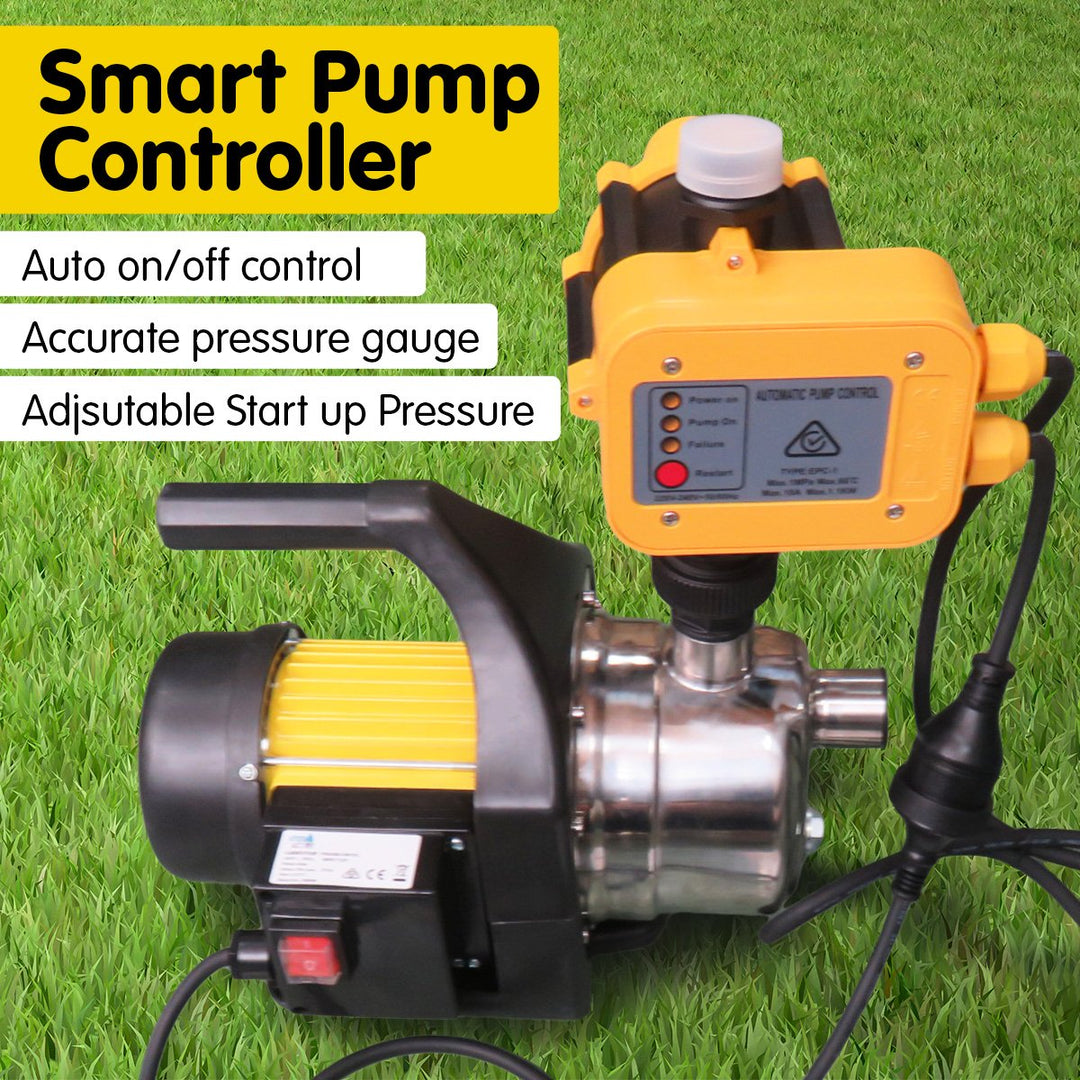 HydroActive 800w Stainless Auto Water Pump Pressure Electric Controller 70b -yellow