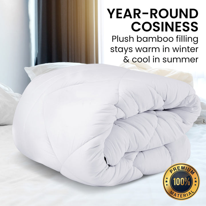 Laura Hill 500GSM Microfibre Bamboo Quilt Comforter Doona - King