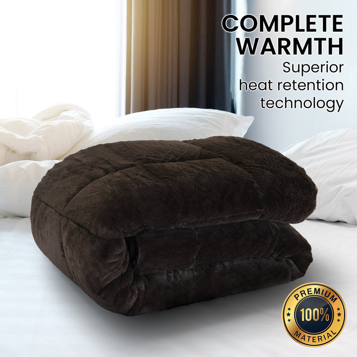 Laura Hill 500GSM Faux Mink Quilt Comforter - Super King