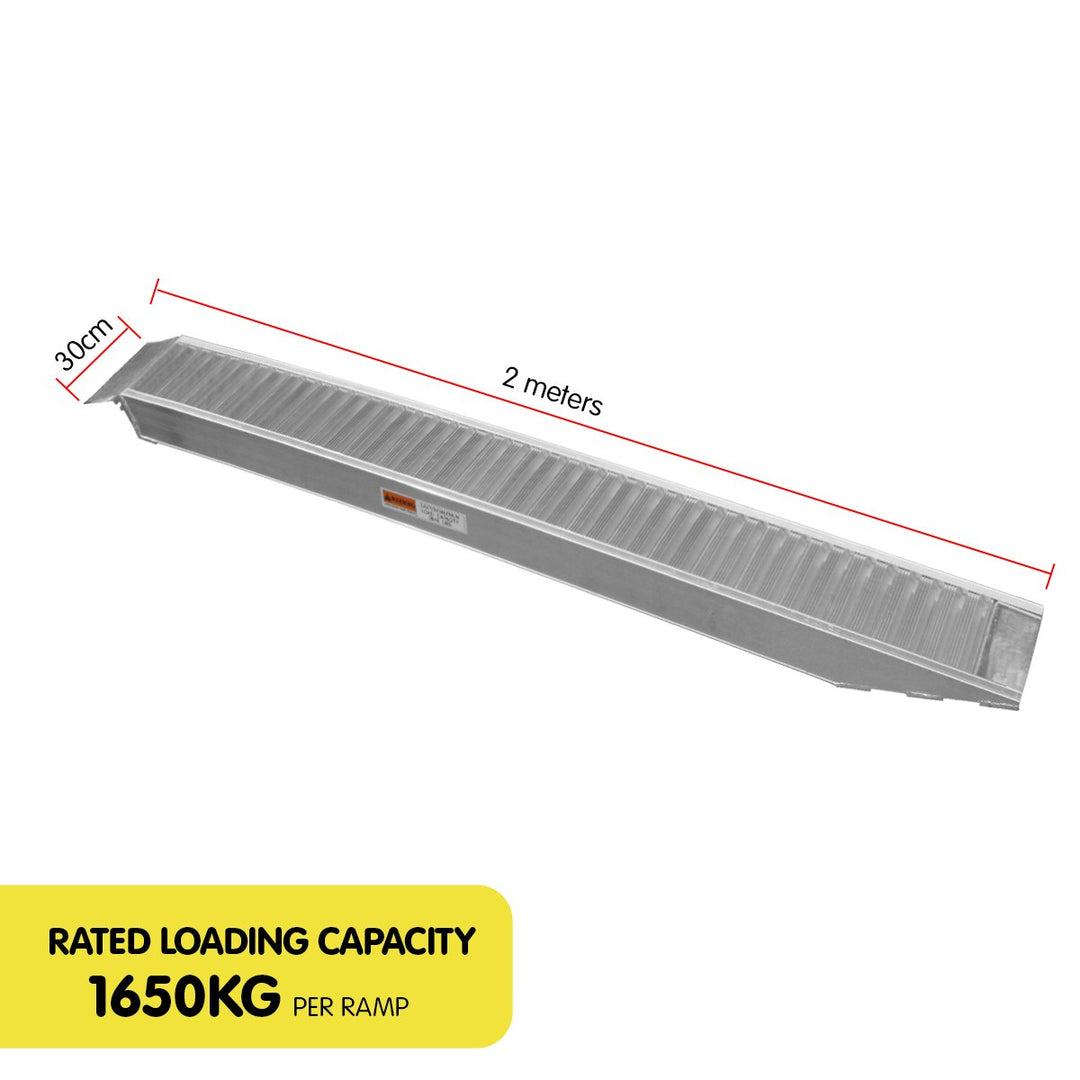 Kartrite 2x Heavy Duty Aluminium Loading Ramps - 2m