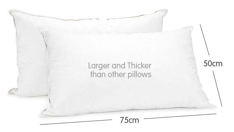 Laura Hill Duck Down Feather Pillow Twin Set - 1.3kg