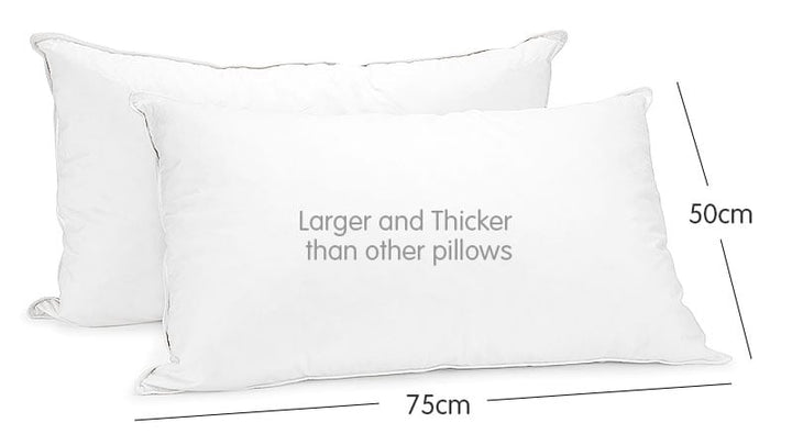 Laura Hill Duck Down Feather Pillow Twin Set - 1.3kg