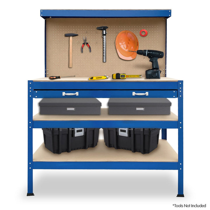 Kartrite 3-layered Work Bench Garage Storage Table Tool Shop Shelf