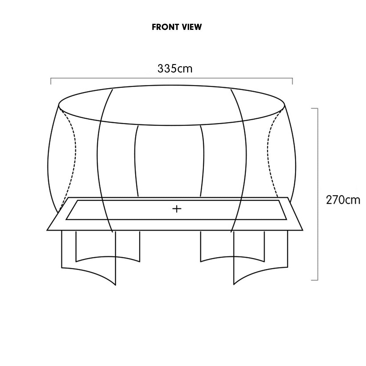 Kahuna 8ft x 11ft Outdoor Rectangular Trampoline With Safety Enclosure