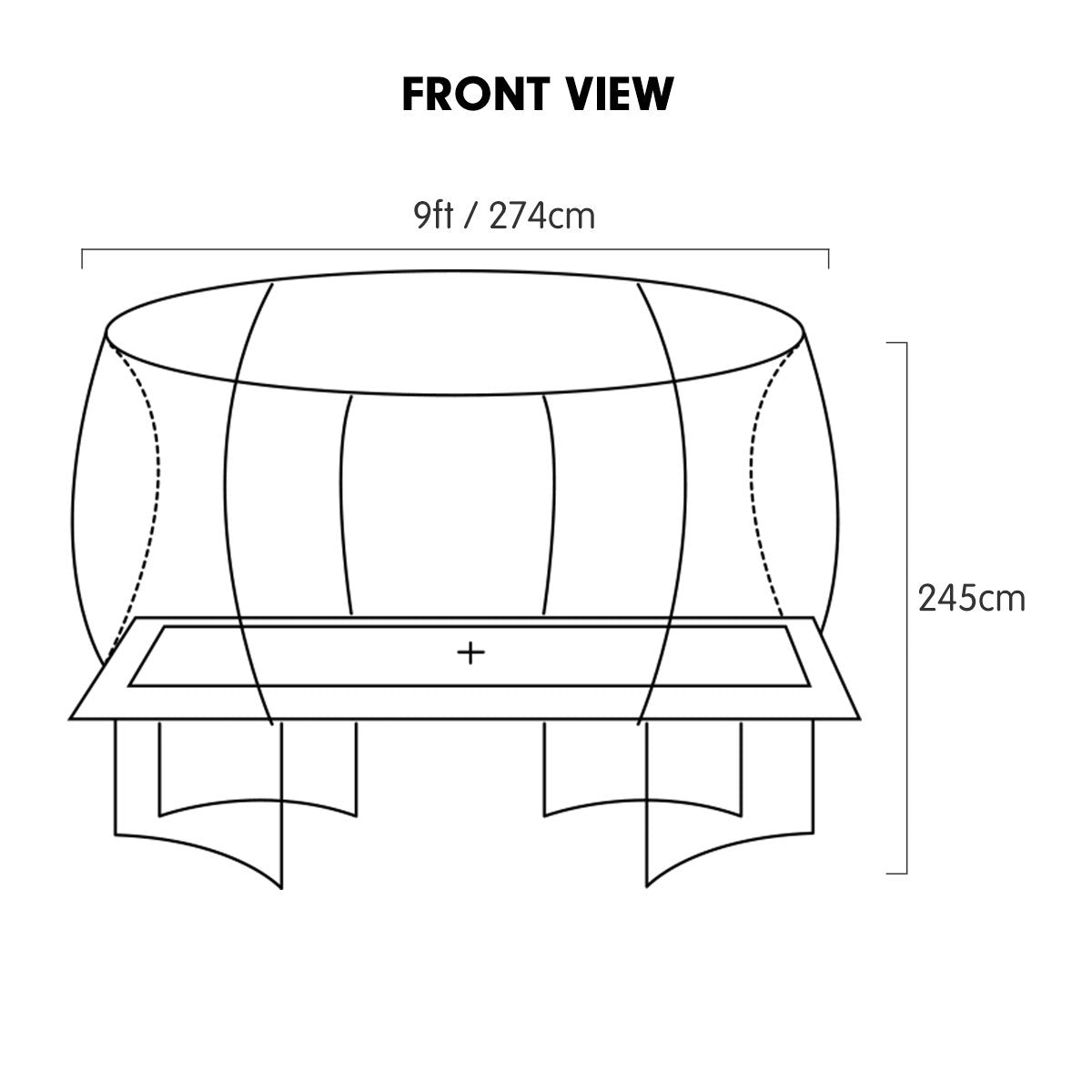 Kahuna 6ft x 9ft Outdoor Rectangular Rainbow Trampoline With Safety Enclosure