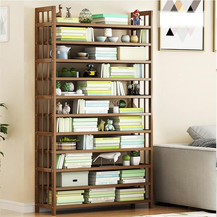 10 Tier Tower Bamboo Wooden Shoe Rack Corner Shelf Stand Storage Organizer