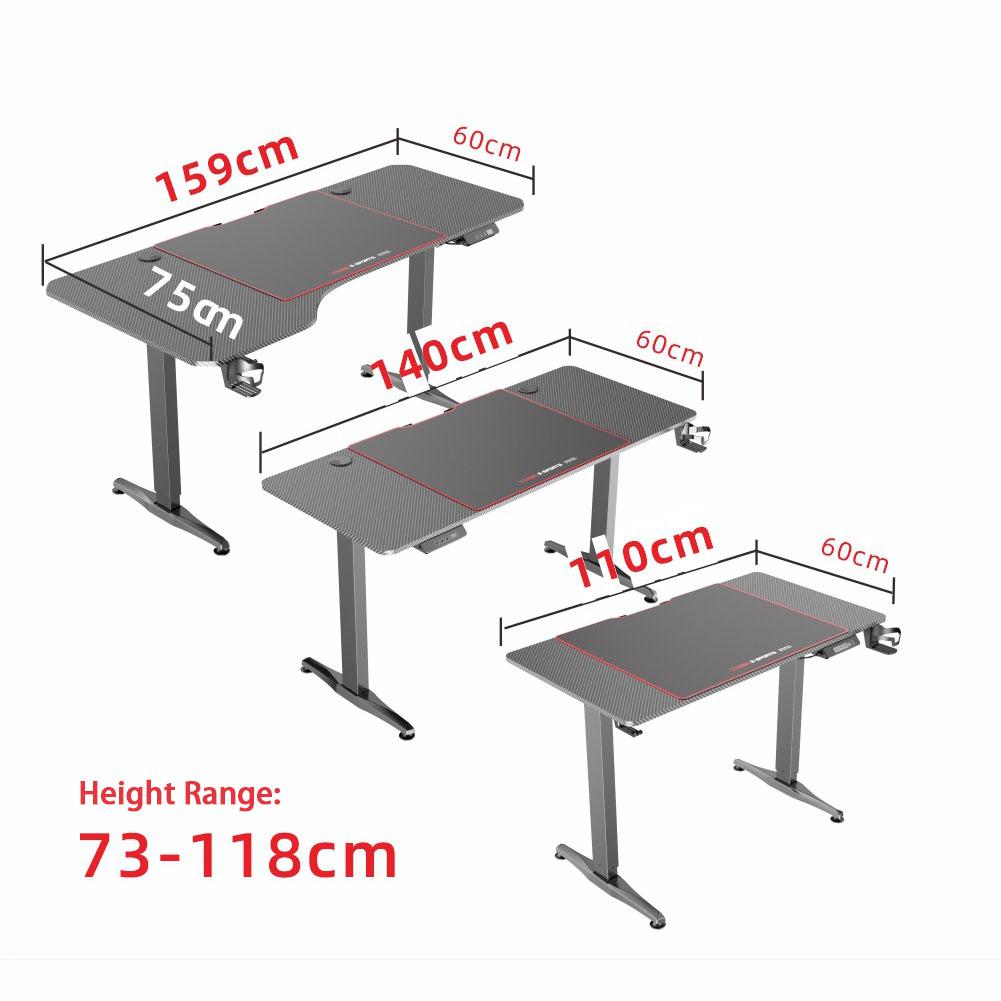 Gaming Standing Desk Home Office Lift Electric Height Adjustable Sit To Stand Motorized Standing Desk 1160