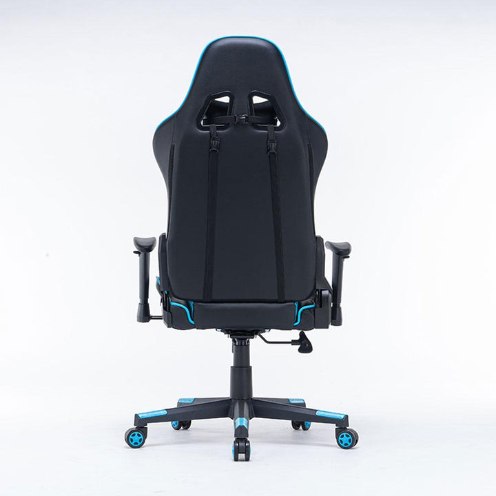 Gaming Chair Ergonomic Racing chair 165° Reclining Gaming Seat 3D Armrest Footrest Blue Black