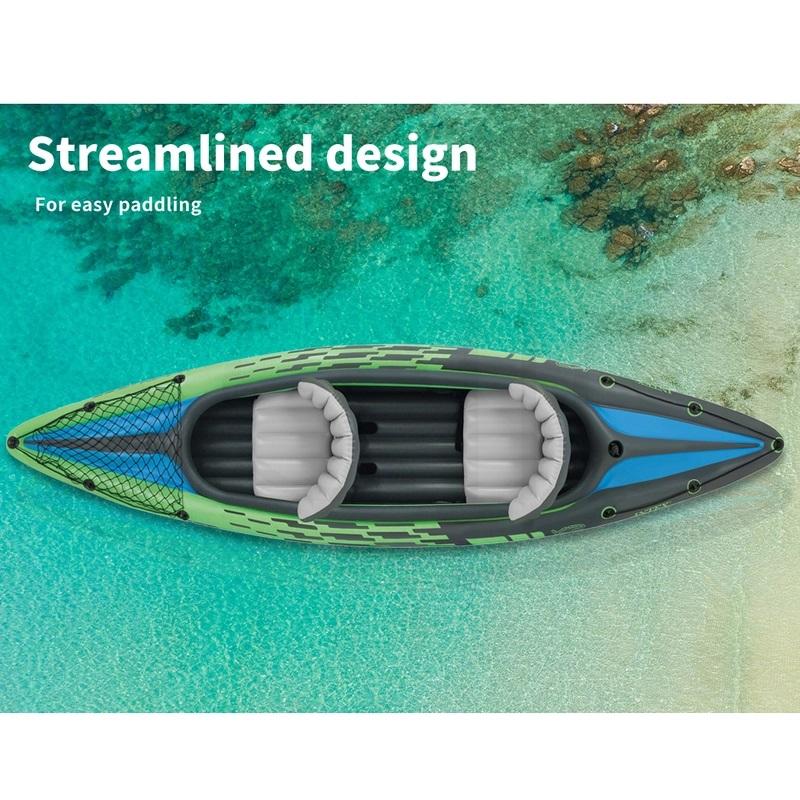 Intex Sports Challenger K2 Inflatable Kayak 2 Seat Floating Boat Oars River/Lake 68306NP